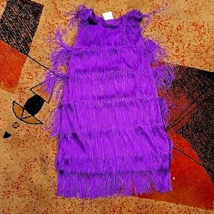 Purple girl's flapper dress size 7